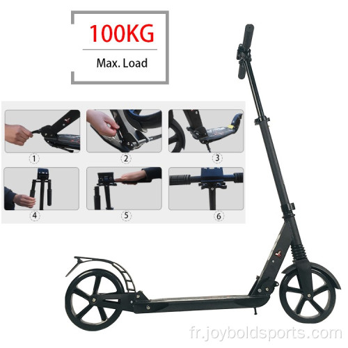 Trottinette en aluminium et acier avec frein à disque